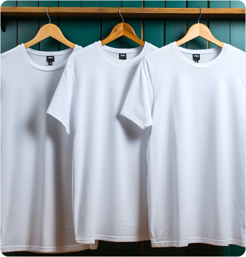 Hot Selling White Blank T-Shirt (Tubular Body)